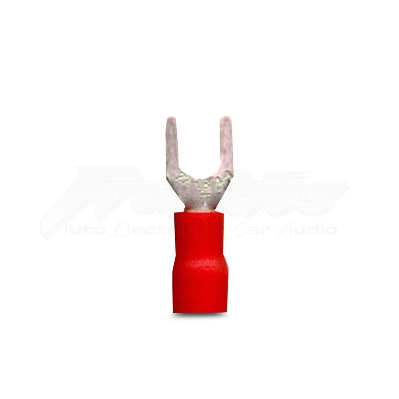 DNA WCI108 4.3mm Red Fork Crimp Terminals - 100 Pieces