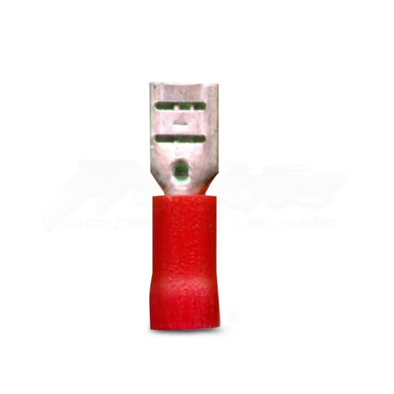 DNA WCI113 4.8mm Red Female Uninsulated Spade Crimp Terminals - 100 Pieces