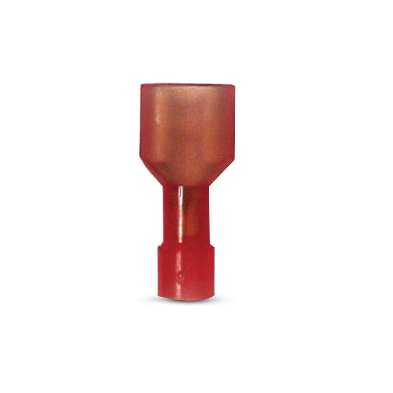 DNA WCI116 6.35mm Red Fully Insulated Female Crimp Terminals - 100 Pieces