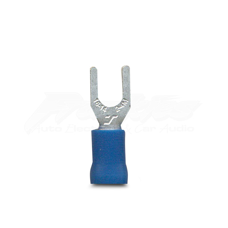 DNA WCI128 4.3mm Blue Fork Crimp Terminals - 100 Pieces