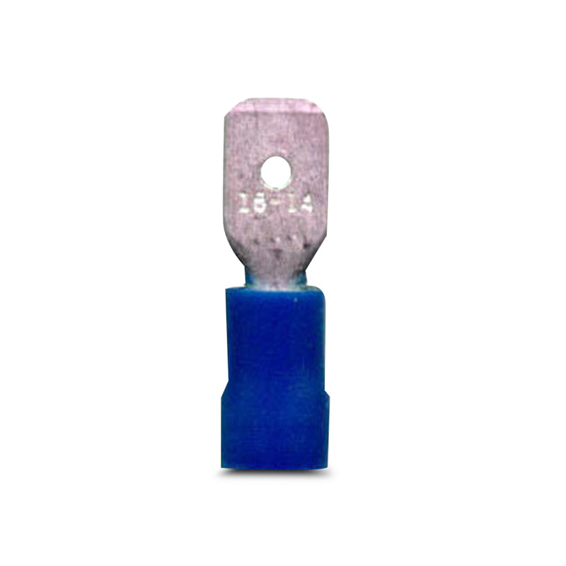 DNA WCI133 6mm Blue Male Spade Crimp Terminals - 100 Pieces