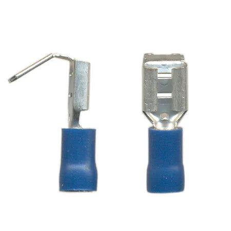 DNA WCI134 6.4mm Blue Female Piggy Back Uninsulated Crimp Terminals - 100 Pieces