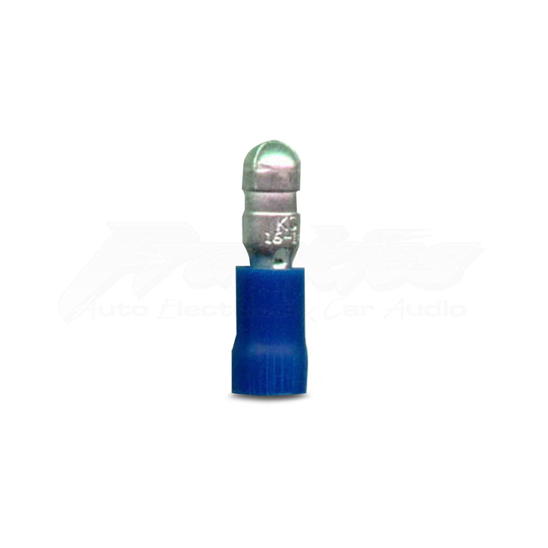DNA WCI136 4mm Blue Male Bullet Crimp Terminals - 100 Pieces