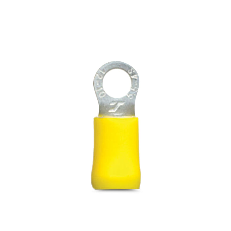 DNA WCI138 4.3mm Yellow Ring Crimp Terminals - 100 Pieces