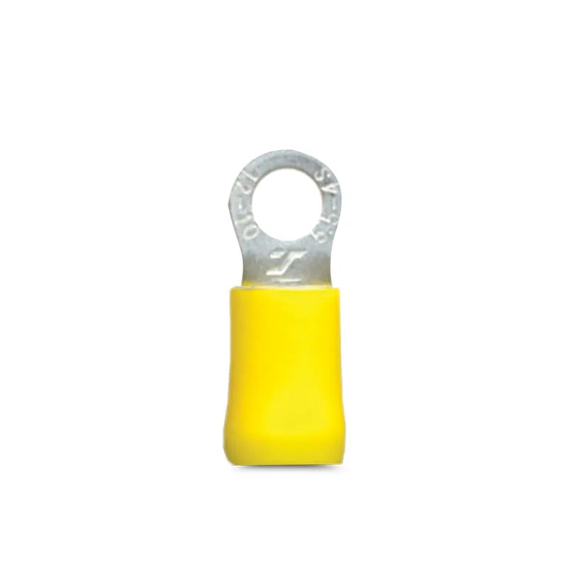 DNA WCI138 4.3mm Yellow Ring Crimp Terminals - 100 Pieces