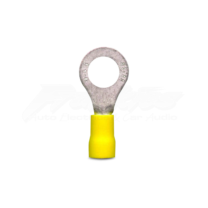 DNA WCI141 8.4mm Yellow Ring Crimp Terminals - 100 Pieces