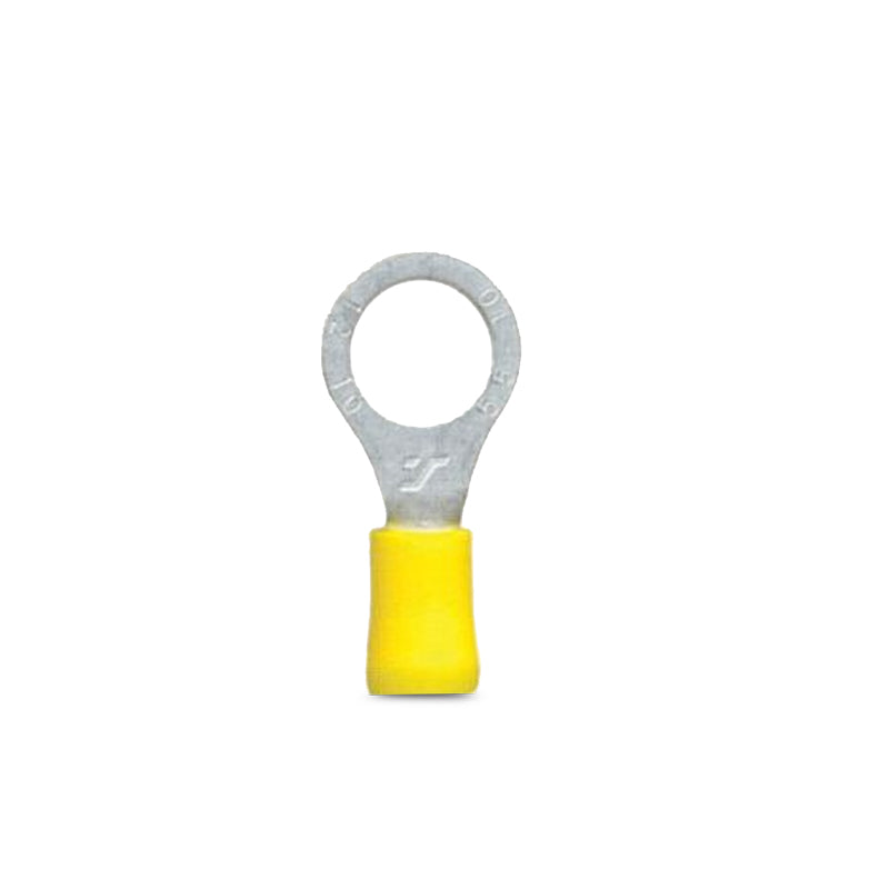 DNA WCI142 10.5mm Yellow Ring Crimp Terminals - 100 Pieces