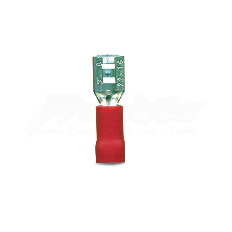 DNA WCI144 4.8mm Red Female Uninsulated Spade Crimp Terminals - 100 Pieces