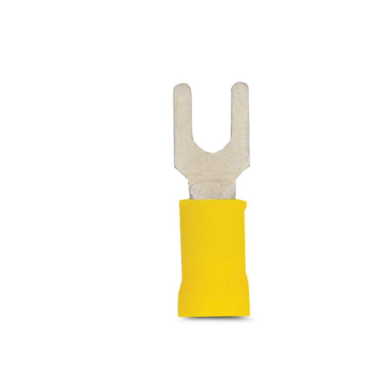 DNA WCI145 4.3mm Yellow Fork Crimp Terminals - 100 Pieces