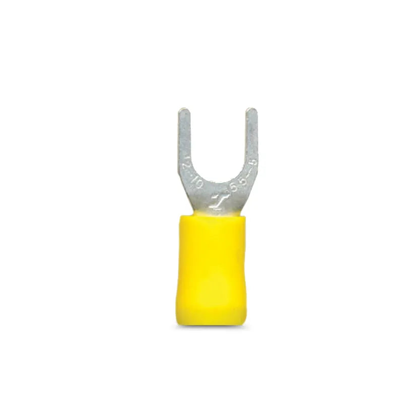 DNA WCI146 5mm Yellow Fork Crimp Terminals - 100 Pieces
