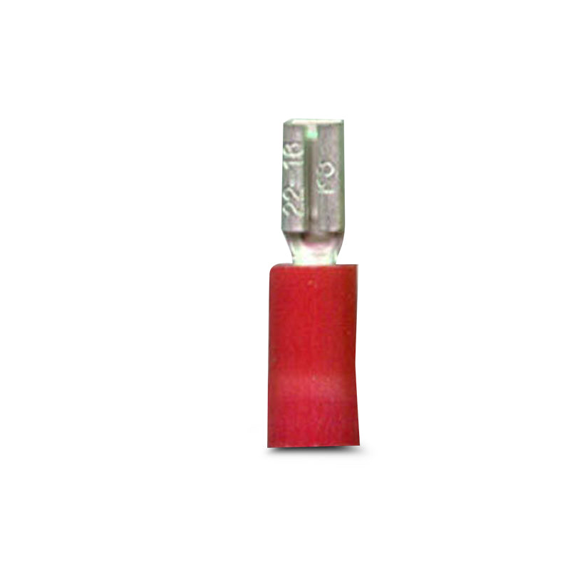DNA WCI152 3mm Red Female Spade Crimp Terminals - 100 Pieces