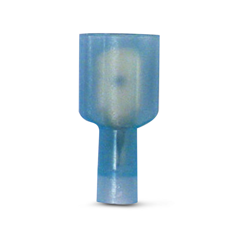 DNA WCI165 6.35mm Blue Fully Insulated Male Crimp Terminals - 100 Pieces