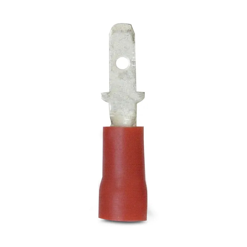 DNA WCI168 2.8mm Red Male Uninsulated Spade Crimp Terminals - 100 Pieces