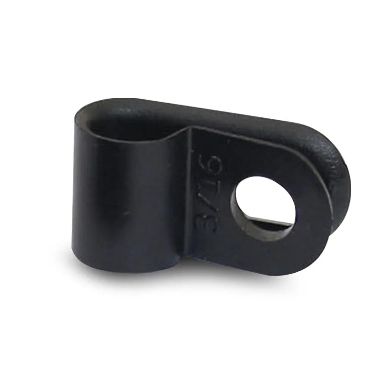 DNA WCP003 3mm Black Nylon P Clip Cable Clamps - 100 Pieces