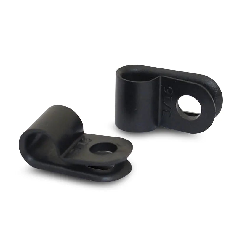 DNA WCP005 4.8mm Black Nylon P Clip Cable Clamps - 100 Pieces