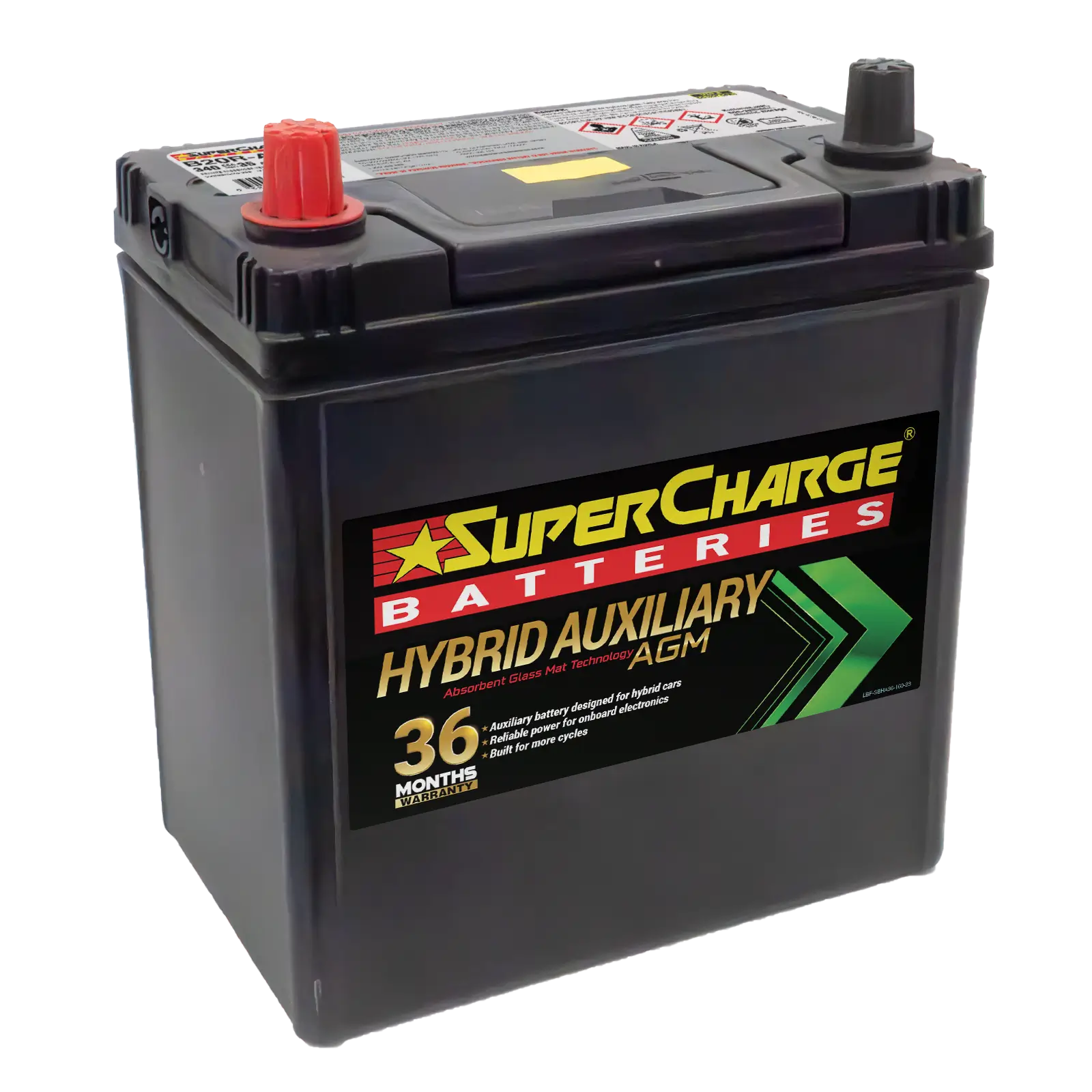 SuperCharge B20R-AGM Start-Stop AGM 12V 370CCA Battery