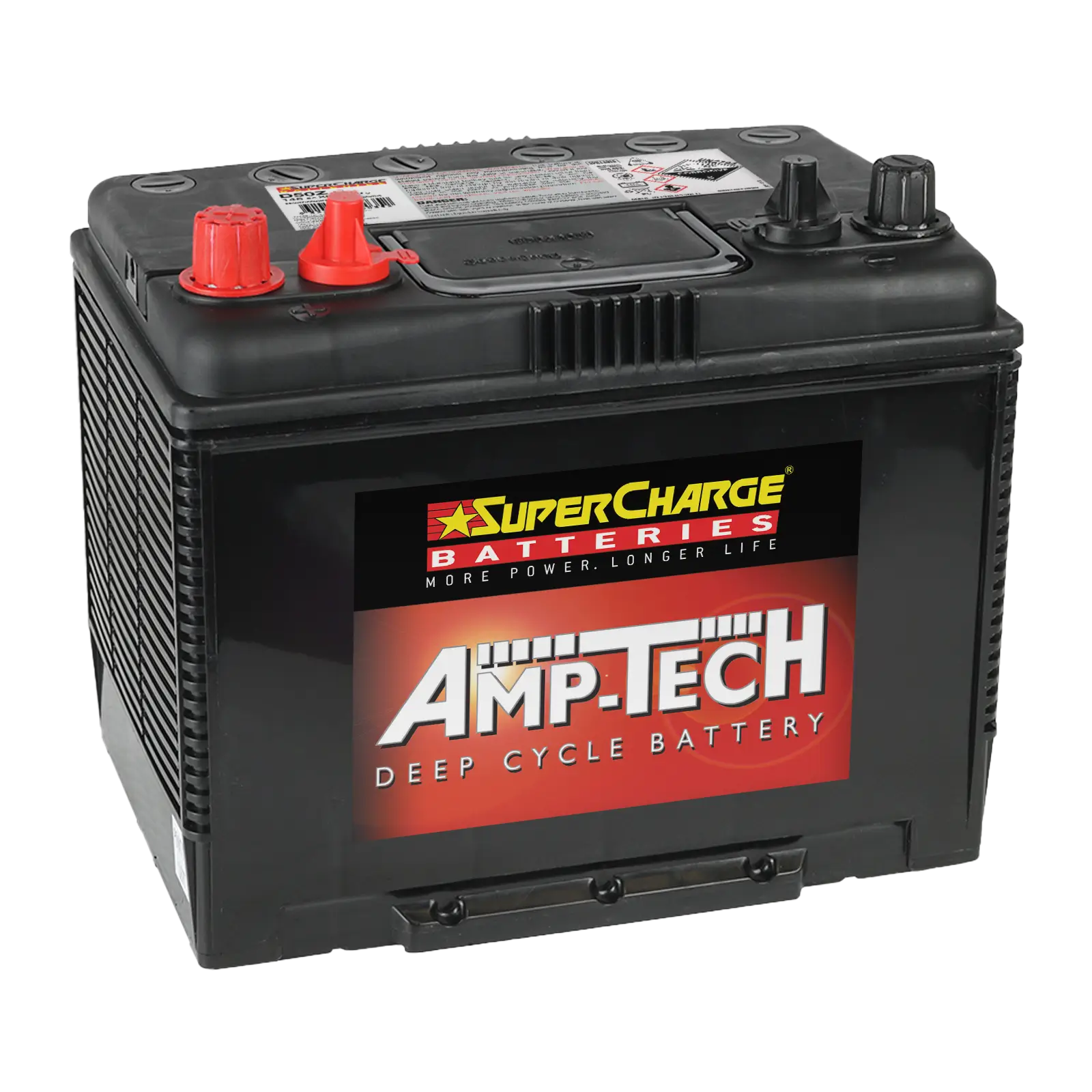 Amp-Tech D50Z Deep Cycle Maintainable Battery (12V, 80Ah)