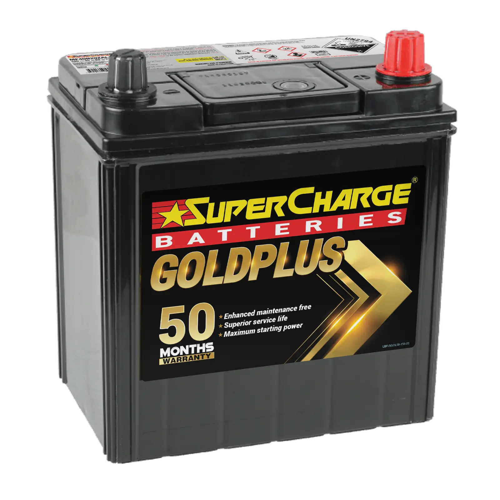 SuperCharge MF40B20ZAL 12V 390CCA GoldPlus Battery