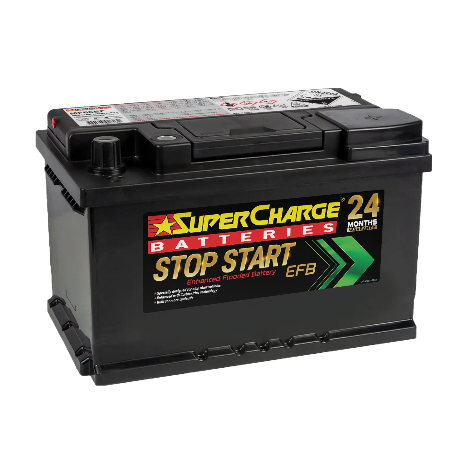 SuperCharge MF66EF Start-Stop EFB 12V 650CCA Battery
