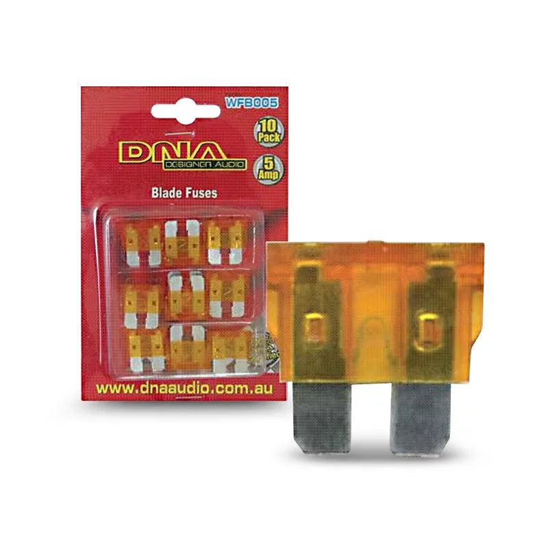DNA WFB005 5 Amp Blade Fuse - 10 Pieces