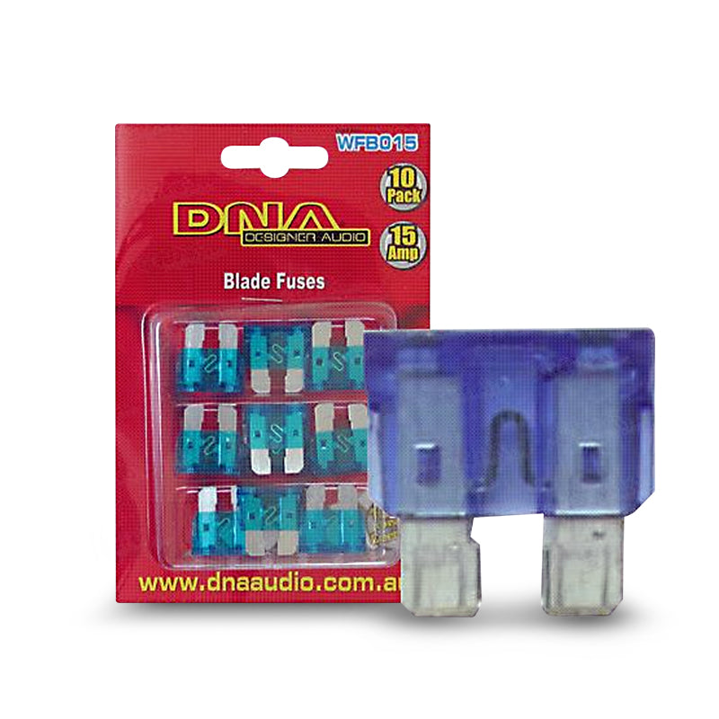 DNA WFB015 15 Amp Blade Fuse - 10 Pieces