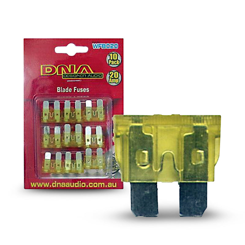 DNA WFB020 20 Amp Blade Fuse - 10 Pieces