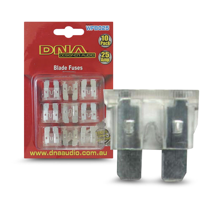 DNA WFB025 25 Amp Blade Fuse - 1 Pack Of 10