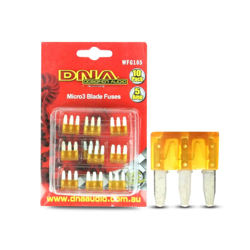 DNA WFG105 5 Amp Micro3 Fuse - 1 Pack Of 10