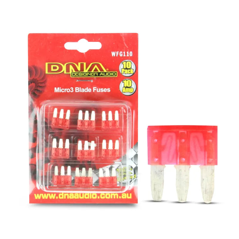 DNA WFG110 10 Amp Micro3 Fuse - 1 Pack Of 10