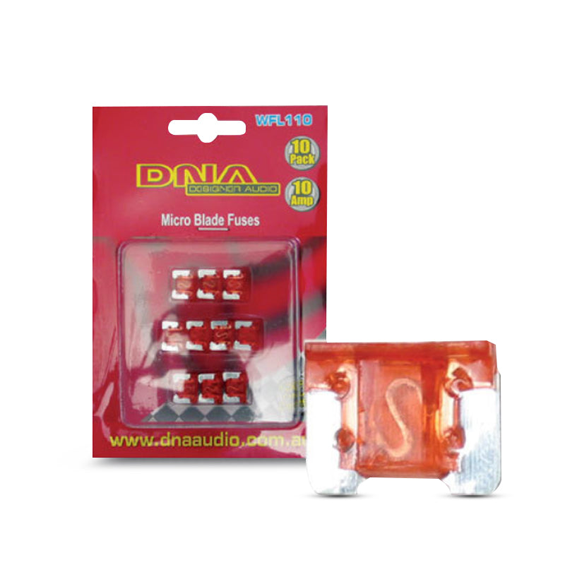 DNA WFL110 10 Amp Micro Blade Fuse - 1 Pack of 10