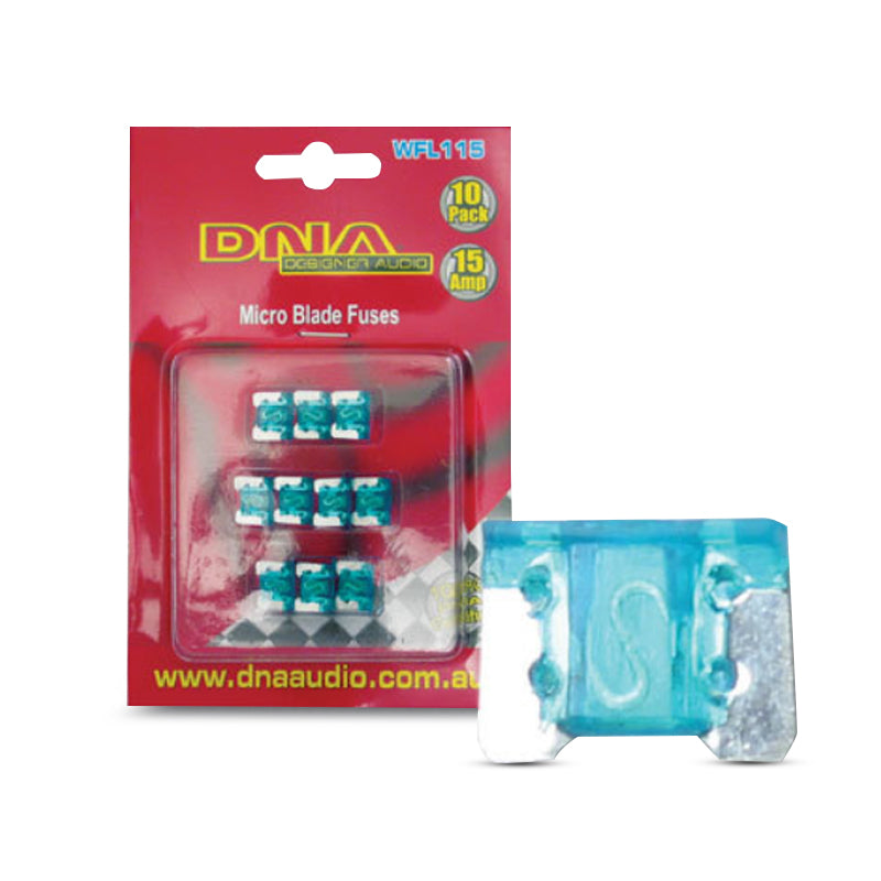 DNA WFL115 15 Amp Micro Blade Fuse - 1 Pack Of 10