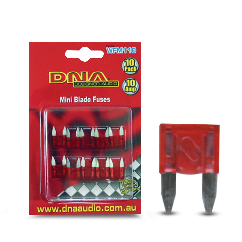 DNA WFM110 10 Amp Mini Blade Fuse - 1 Pack Of 10