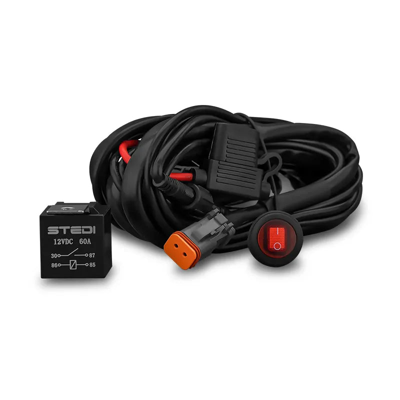 STEDI WIRLED-KIT LED Work Light Wiring Kit Loom Harness (Not High Beam Triggered)