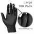 DNA WNG001BL Black Nitrile Gloves Large – 100 Pack