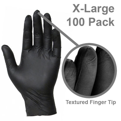 DNA WNG001BXL Black Nitrile Gloves Extra Large – 100 Pack