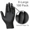 DNA WNG001BXL Black Nitrile Gloves Extra Large, 100 Pack