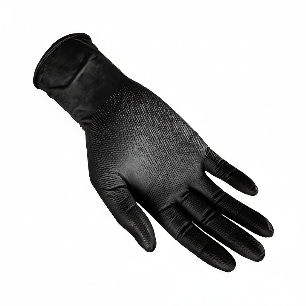 DNA WNG002BL Heavy Duty Texture Grip Nitrile Gloves Large – 100 Pack