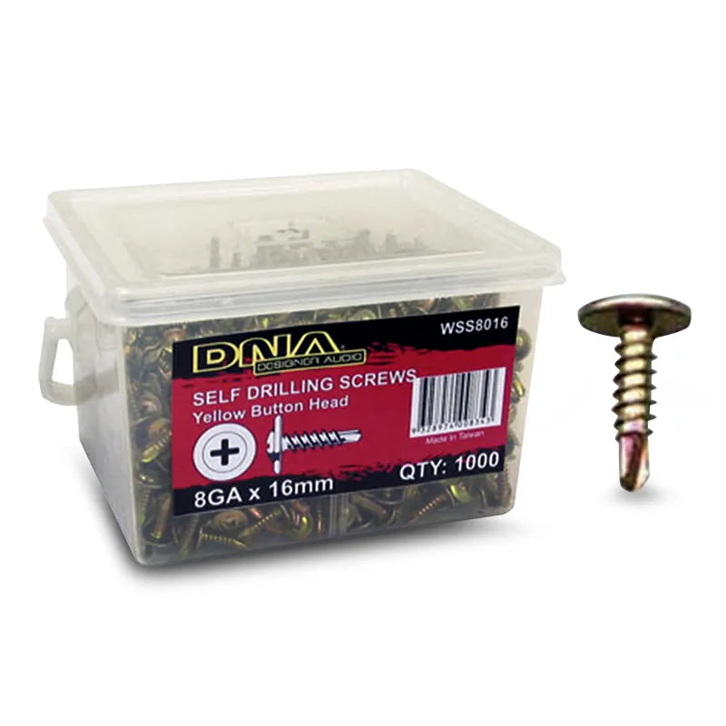 DNA WSS8016 16mm 8 Gauge Self Drilling Screws - 1000 Pieces