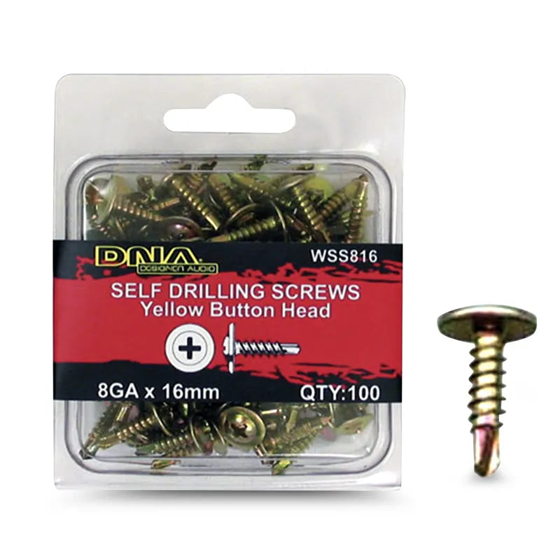 DNA WSS816 16mm 8 Gauge Self Drilling Screws - 100 Pieces