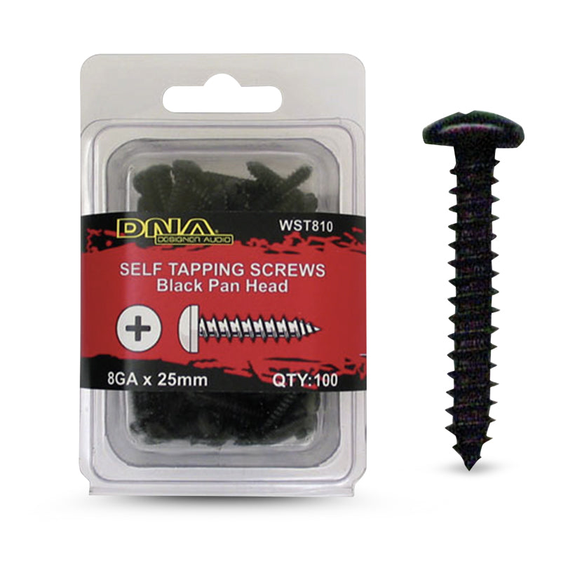 DNA WST810 25mm 8 Gauge Self Tapper Screws - 100 Pieces