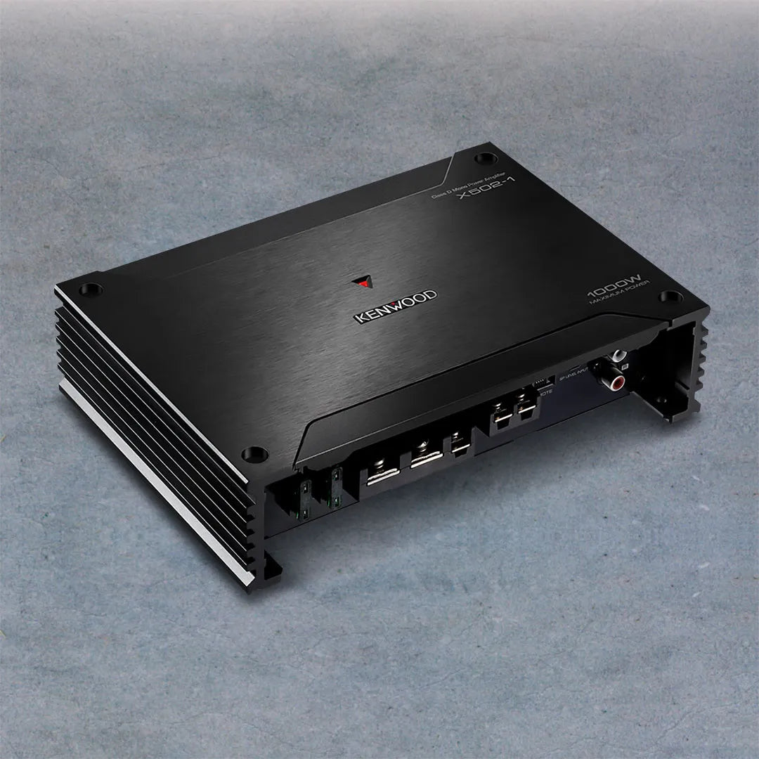 Kenwood X502-1 1000W X-Series Class-D Mono-Channel Power Amplifier and Mac Audio MC-PRO-CHA-130 Pro Charger 130 12