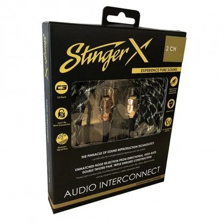 Stinger XI326 X3 Series 2 Channel RCA Cable - 6ft (1.8m)