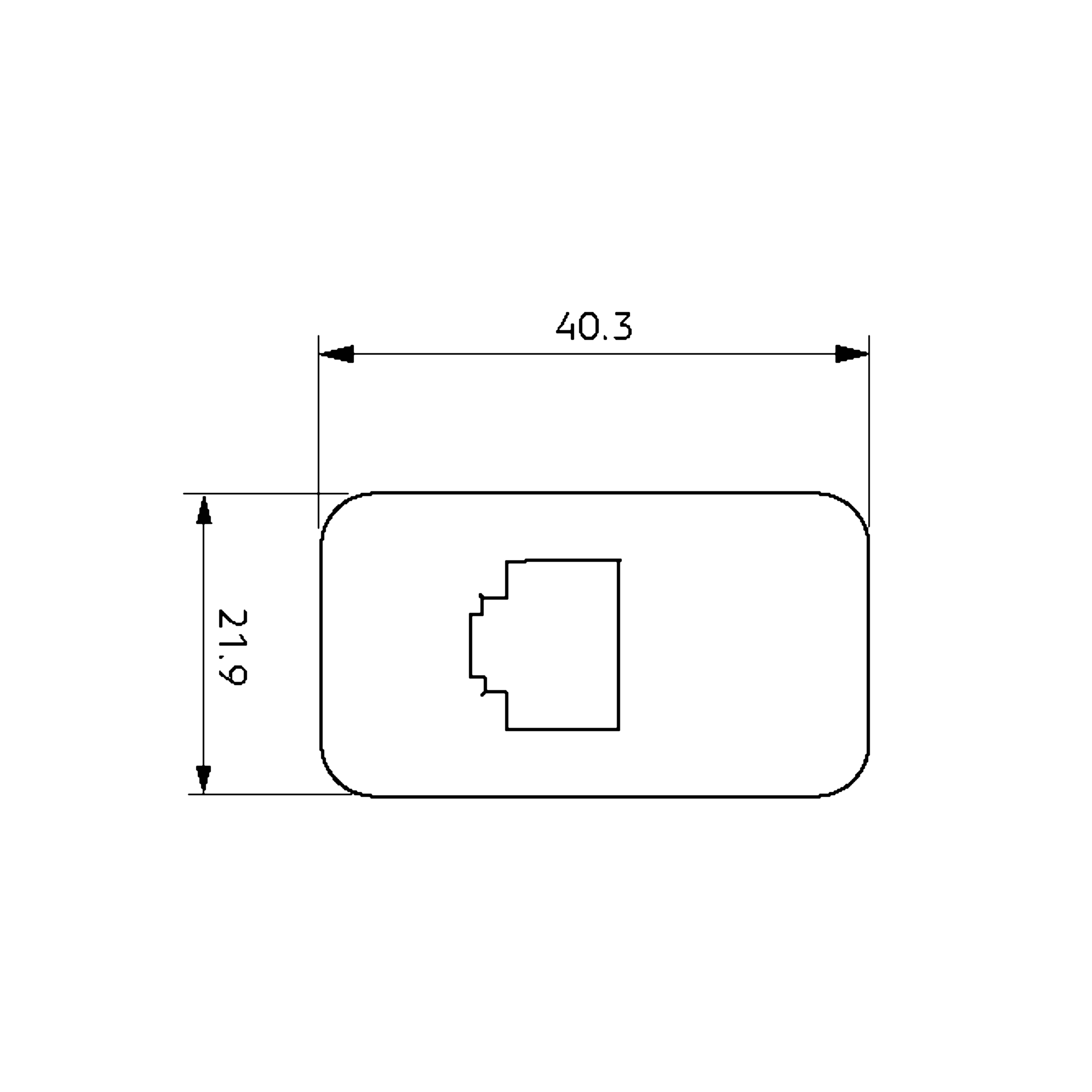 GME XRS-RJ45R10 RJ45 Pass-Through Adaptor - Type 10 (Red)