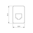 GME XRS-RJ45R9 RJ45 Pass Through Adaptor - Type 9 (Red)