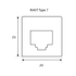 GME XRS-RJ45T7 RJ45 Pass Through Adaptor MAZDA and ISUZU