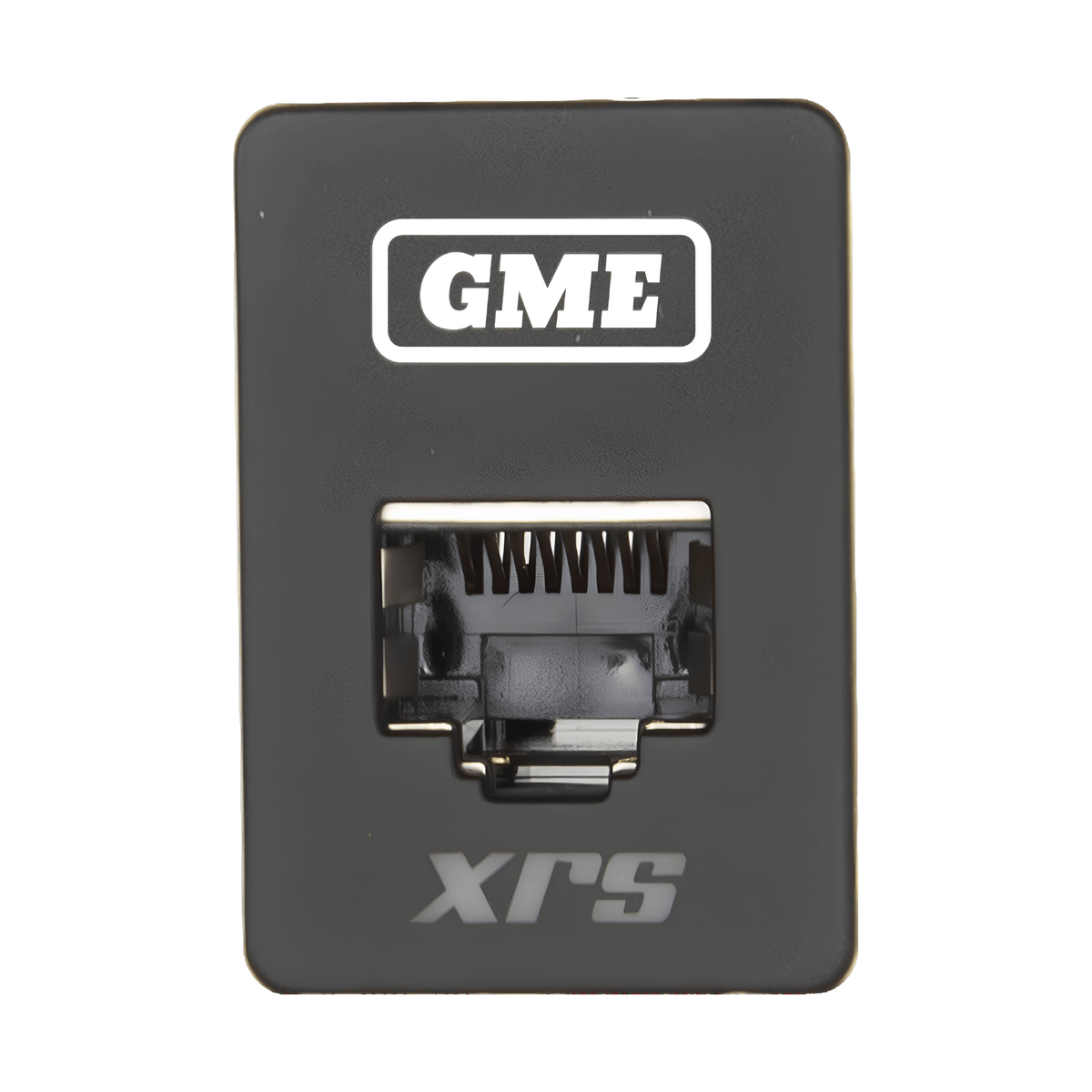 GME XRS-RJ45W1 square adaptor face with GME logo and RJ45 socket