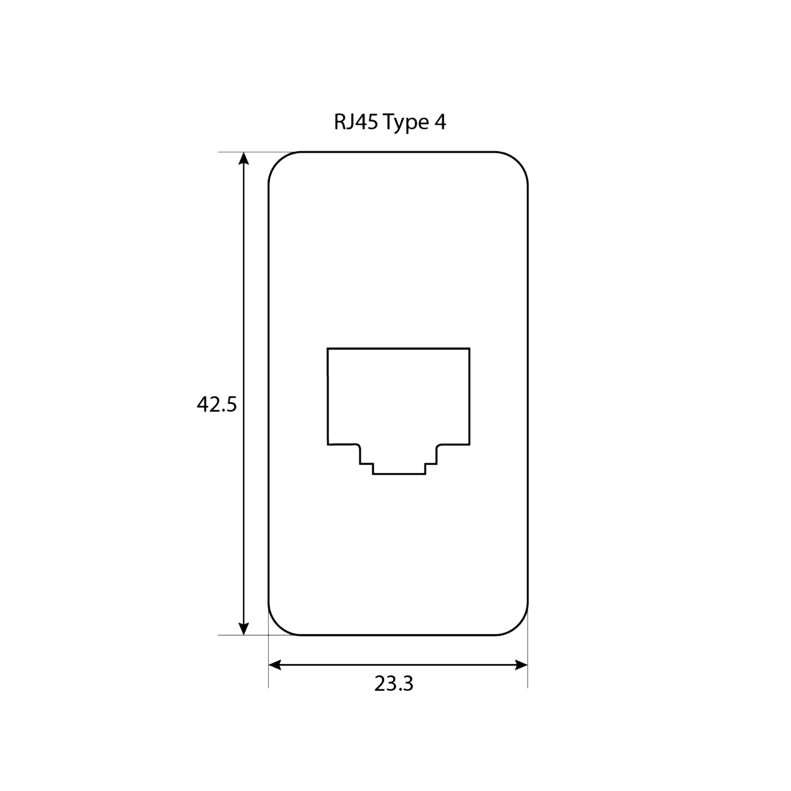 GME XRS-RJ45W4 XRS Pass-through Adaptor - Type 4 (White)