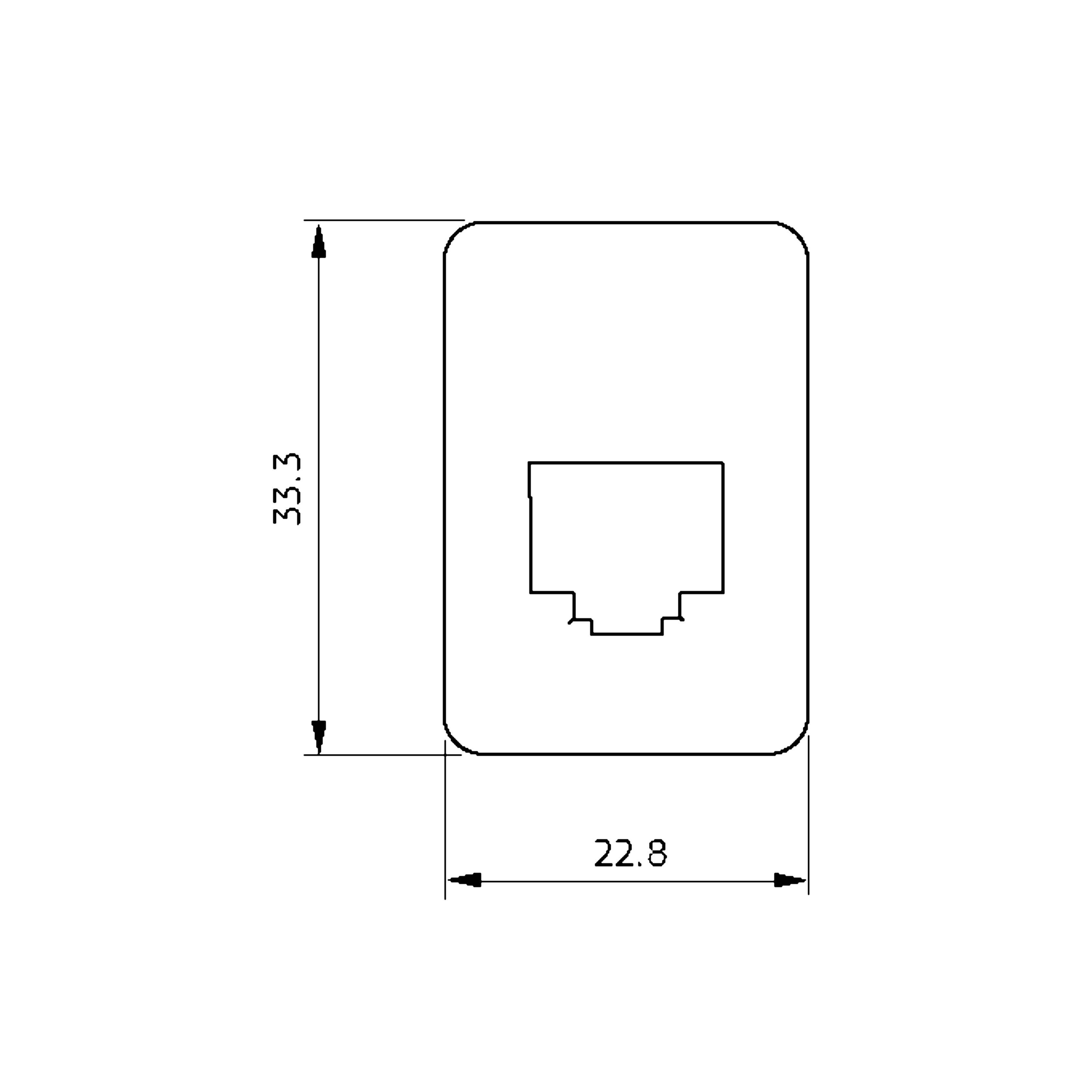 GME XRS-RJ45W9 RJ45 Pass-through Adaptor - Type 9 (White)