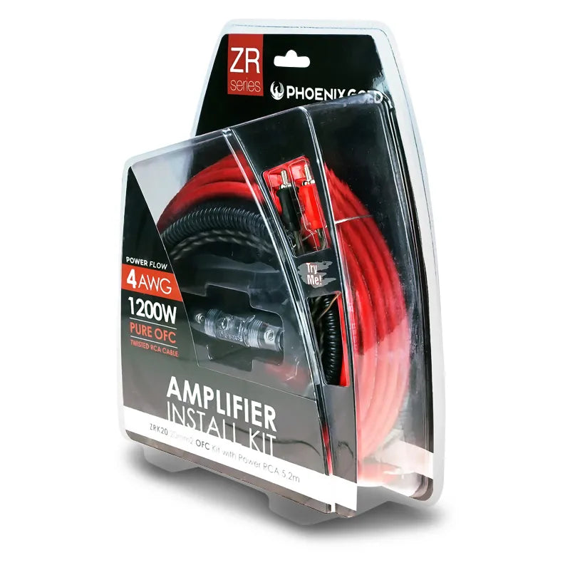 Phoenix Gold ZRK20 ZRK-Series 4AWG (20mm) 2 Channel Amplifier Wiring Kit (OFC)