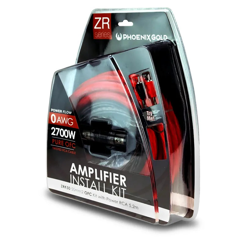 Phoenix Gold ZRK50 ZRK-Series 0AWG (50mm) 2 Channel Amplifier Wiring Kit (OFC)
